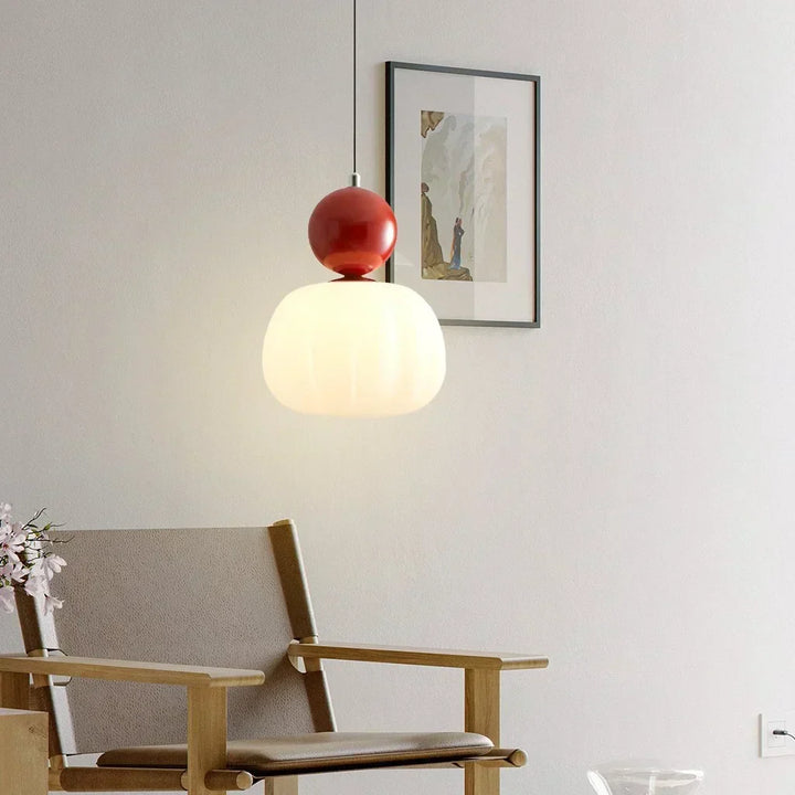 Modern G9 Pendant Light – Minimalist Metal Hanging Ceiling Lamp in Chrome, Cream, Green and Red