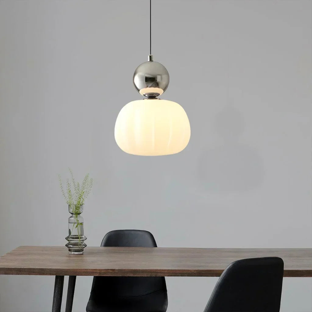 Modern G9 Pendant Light – Minimalist Metal Hanging Ceiling Lamp in Chrome, Cream, Green and Red