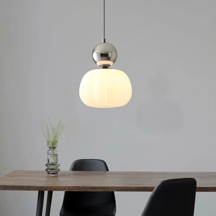 Modern G9 Pendant Light – Minimalist Metal Hanging Ceiling Lamp in Chrome, Cream, Green and Red