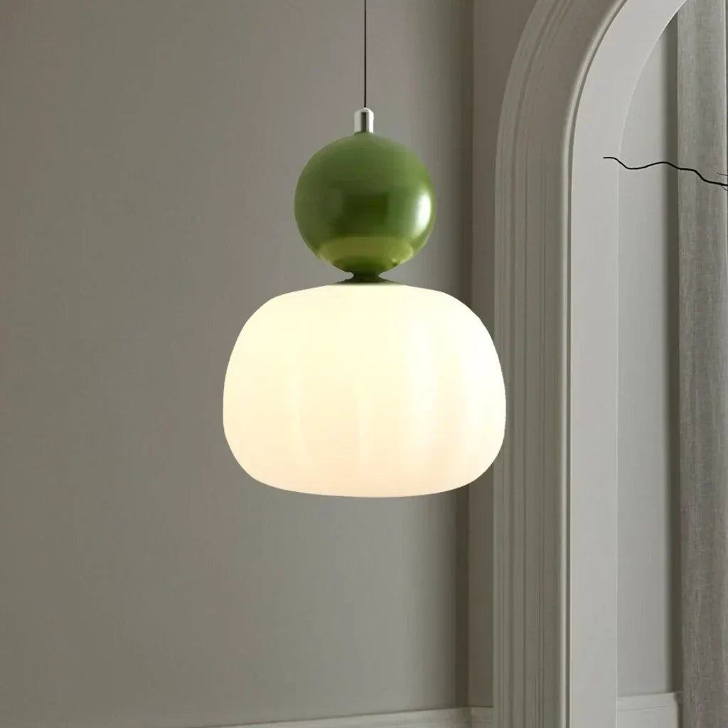 Modern G9 Pendant Light – Minimalist Metal Hanging Ceiling Lamp in Chrome, Cream, Green and Red