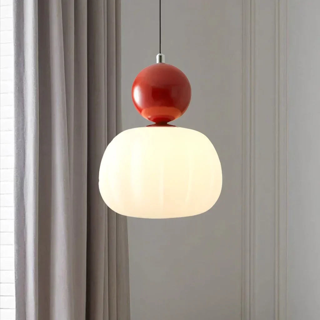 Modern G9 Pendant Light – Minimalist Metal Hanging Ceiling Lamp in Chrome, Cream, Green and Red