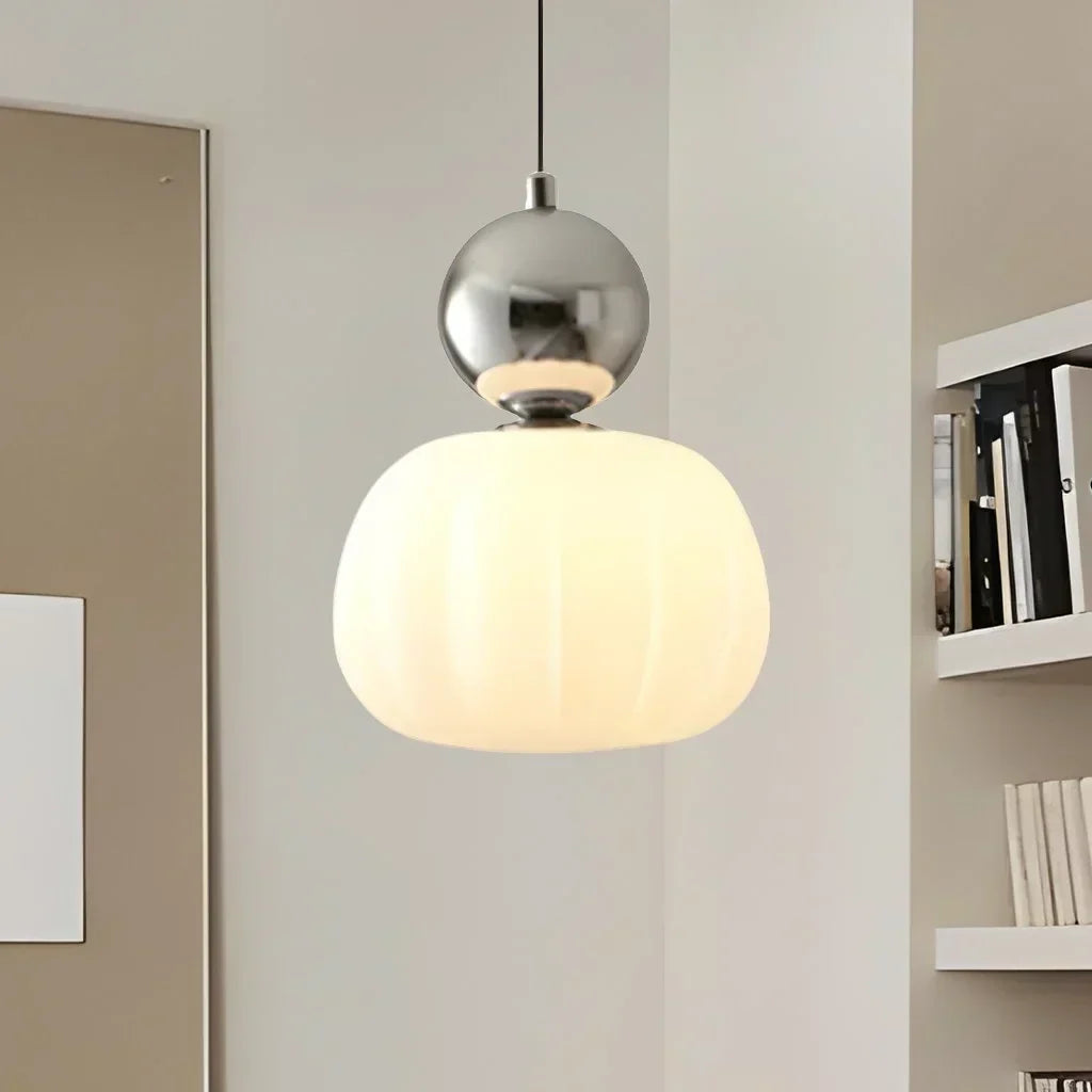 Modern G9 Pendant Light – Minimalist Metal Hanging Ceiling Lamp in Chrome, Cream, Green and Red