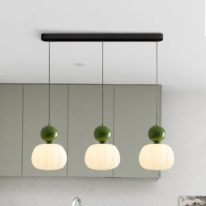 Modern G9 Pendant Light – Minimalist Metal Hanging Ceiling Lamp in Chrome, Cream, Green and Red