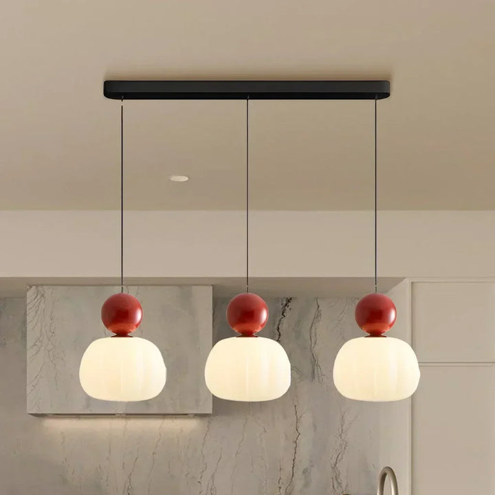Modern G9 Pendant Light – Minimalist Metal Hanging Ceiling Lamp in Chrome, Cream, Green and Red