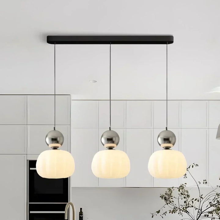 Modern G9 Pendant Light – Minimalist Metal Hanging Ceiling Lamp in Chrome, Cream, Green and Red