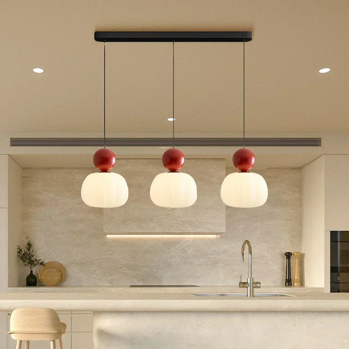 Modern G9 Pendant Light – Minimalist Metal Hanging Ceiling Lamp in Chrome, Cream, Green and Red