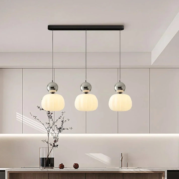 Modern G9 Pendant Light – Minimalist Metal Hanging Ceiling Lamp in Chrome, Cream, Green and Red