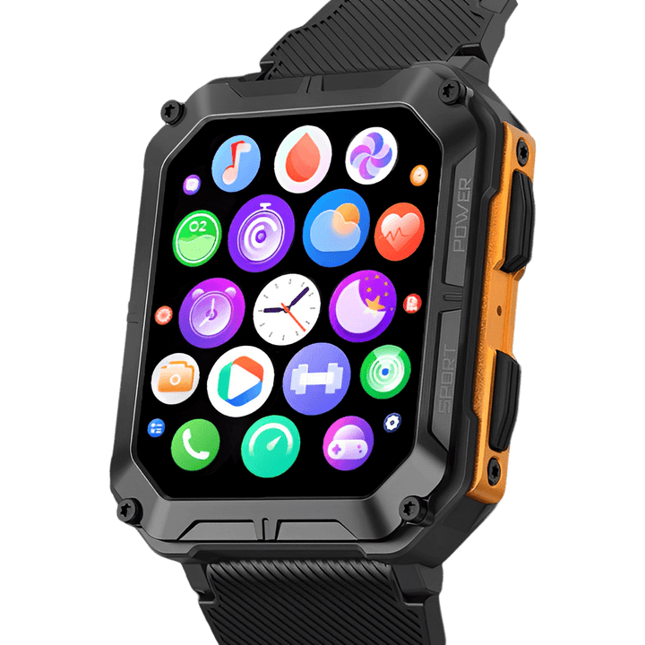 Rugged Smartwatch with Bluetooth Calling – Digital Sports Watch with Activity Tracking and Notifications