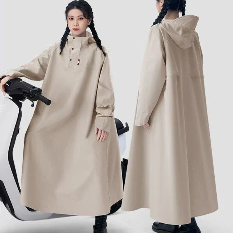 Alder | Unisex Long Waterproof Hooded Rain Poncho