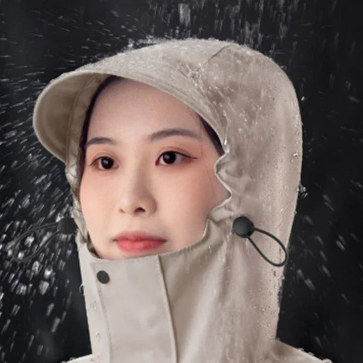 Alder | Unisex Long Waterproof Hooded Rain Poncho