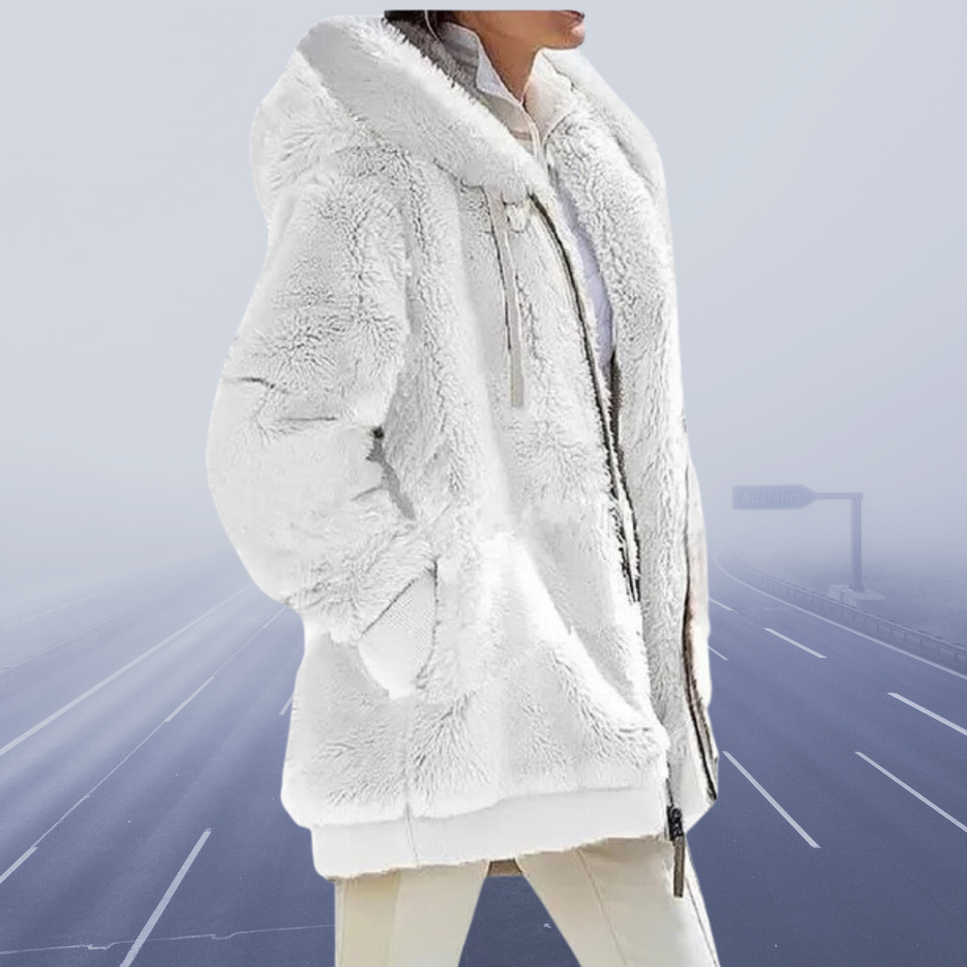 Jessamine | Women's Oversized Hooded Teddy Jacket