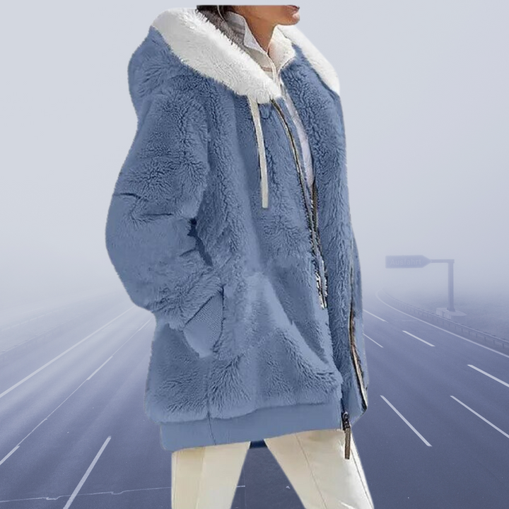 Jessamine | Women's Oversized Hooded Teddy Jacket