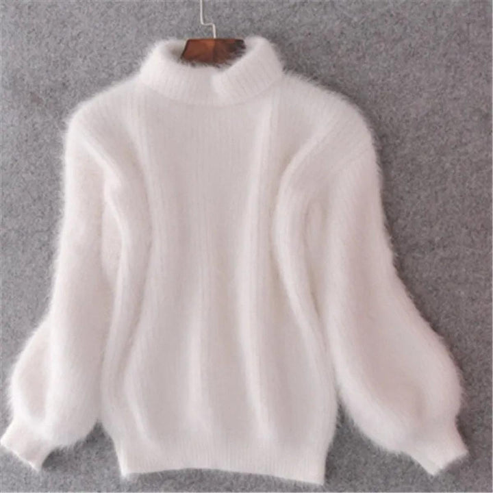 Sorcha | Women's Fluffy High Neck Winter Jumper