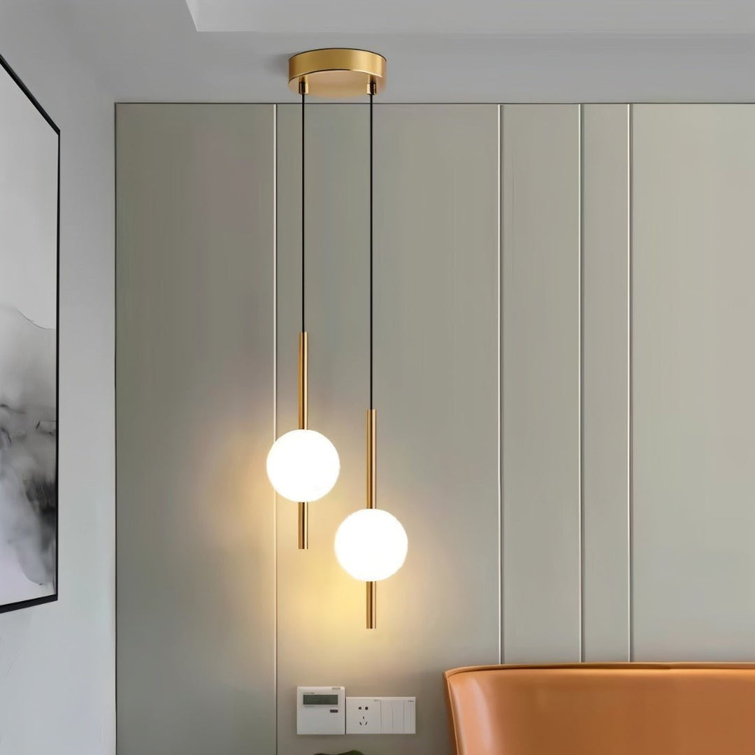 Modern Scandinavian LED Pendant Light – Minimalist Acrylic and Metal Hanging Ceiling Lamp