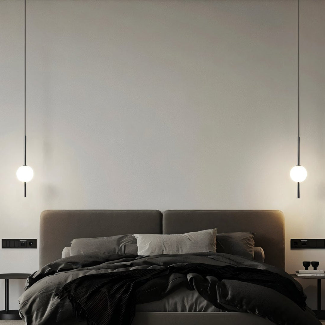 Modern Scandinavian LED Pendant Light – Minimalist Acrylic and Metal Hanging Ceiling Lamp