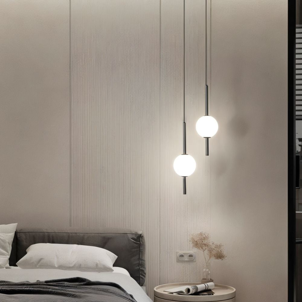 Modern Scandinavian LED Pendant Light – Minimalist Acrylic and Metal Hanging Ceiling Lamp