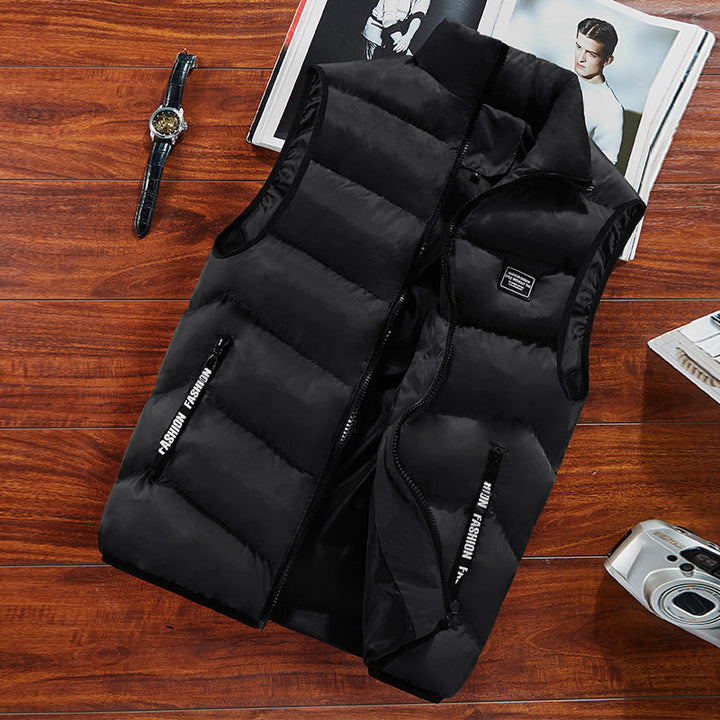 Wyatt | Men's Quilted Puffer Gilet with Stand Collar and Zip Pockets