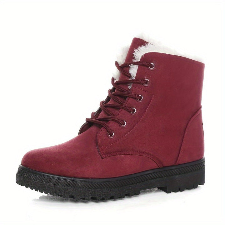 Maelle | Women's Warm Fleece-Lined Lace-Up Winter Ankle Boots