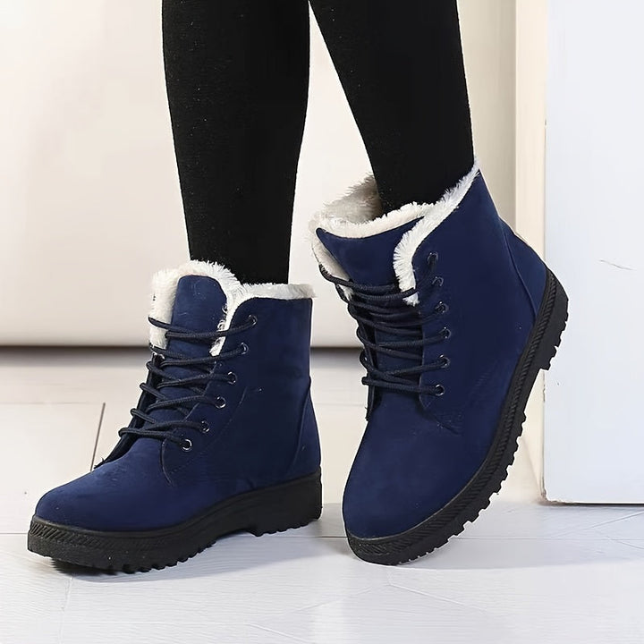 Serena | Women's Fleece-Lined Lace-Up Ankle Boots