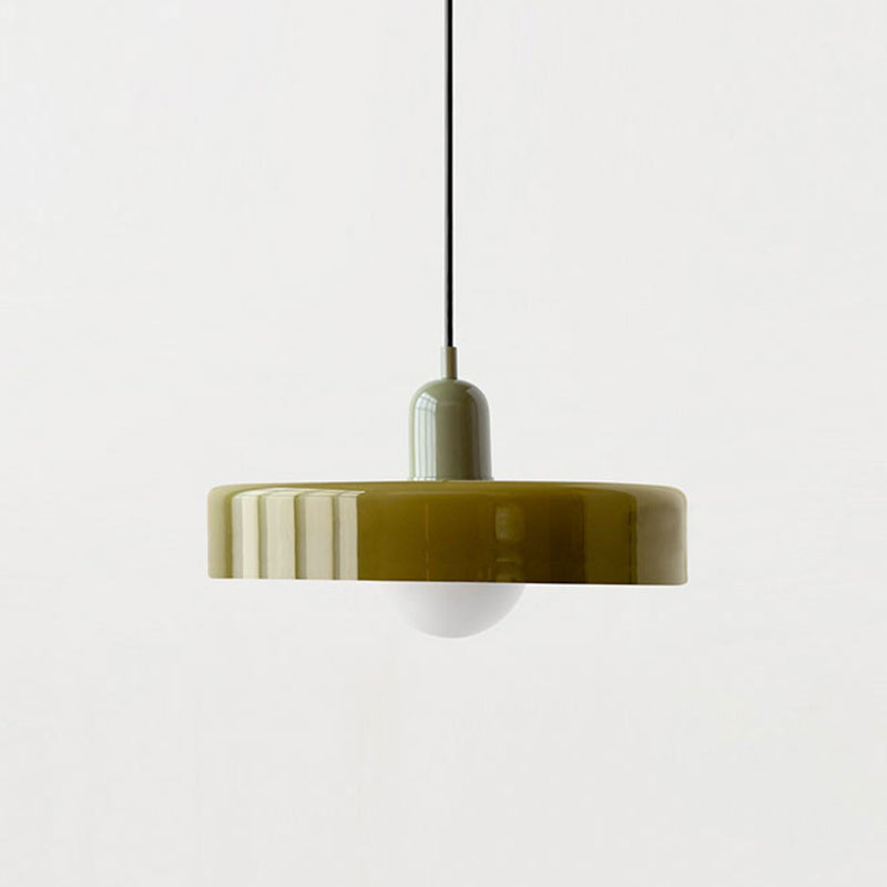 Scandinavian Glass Globe Pendant Light – Modern Minimalist Hanging Ceiling Lamp for Living Room and Dining Room