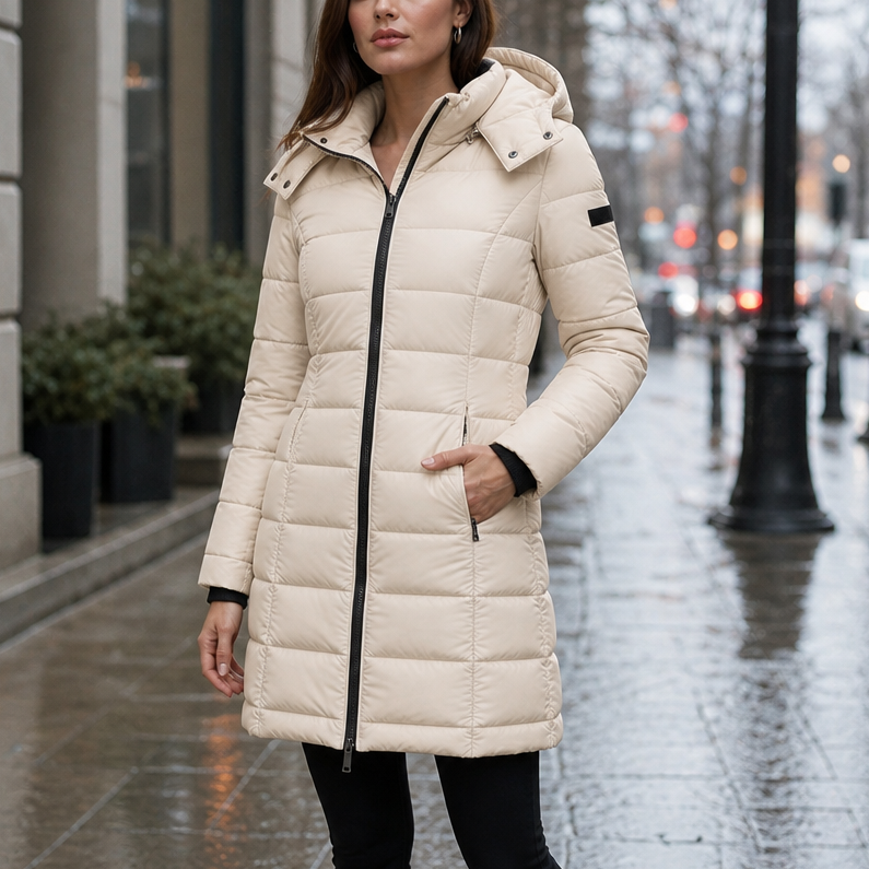 Michaela | Women's Mid-Length Hooded Puffer Jacket