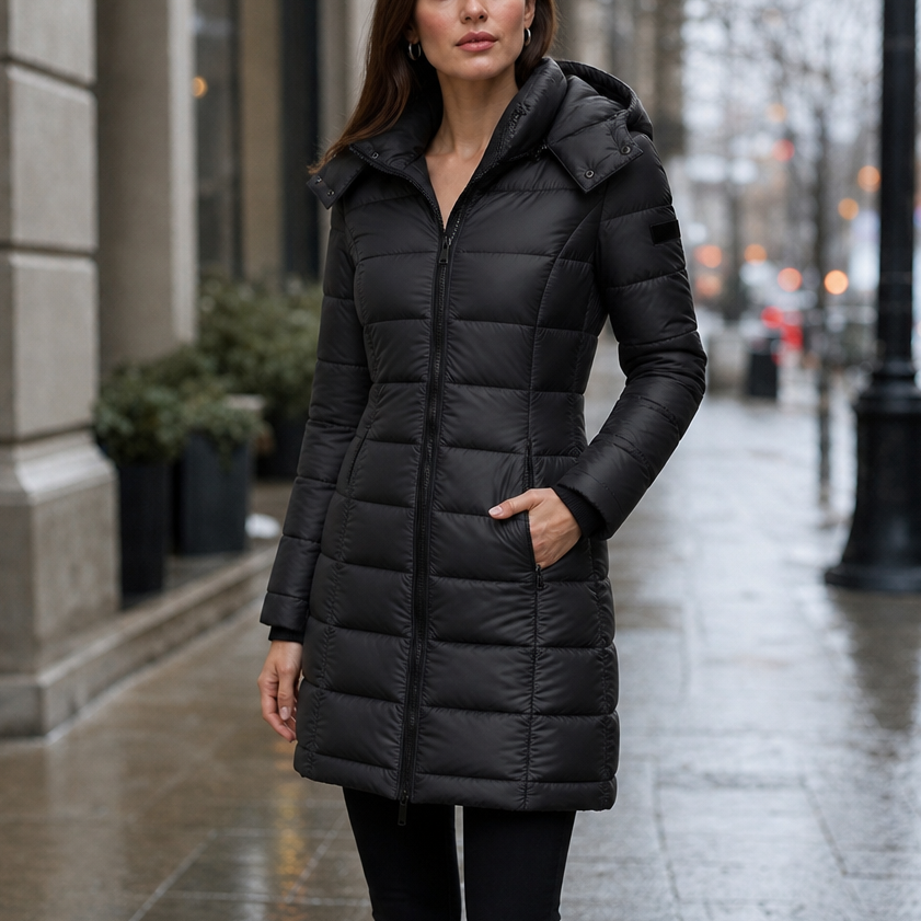 Michaela | Women's Mid-Length Hooded Puffer Jacket