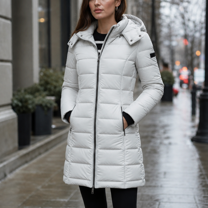 Michaela | Women's Mid-Length Hooded Puffer Jacket
