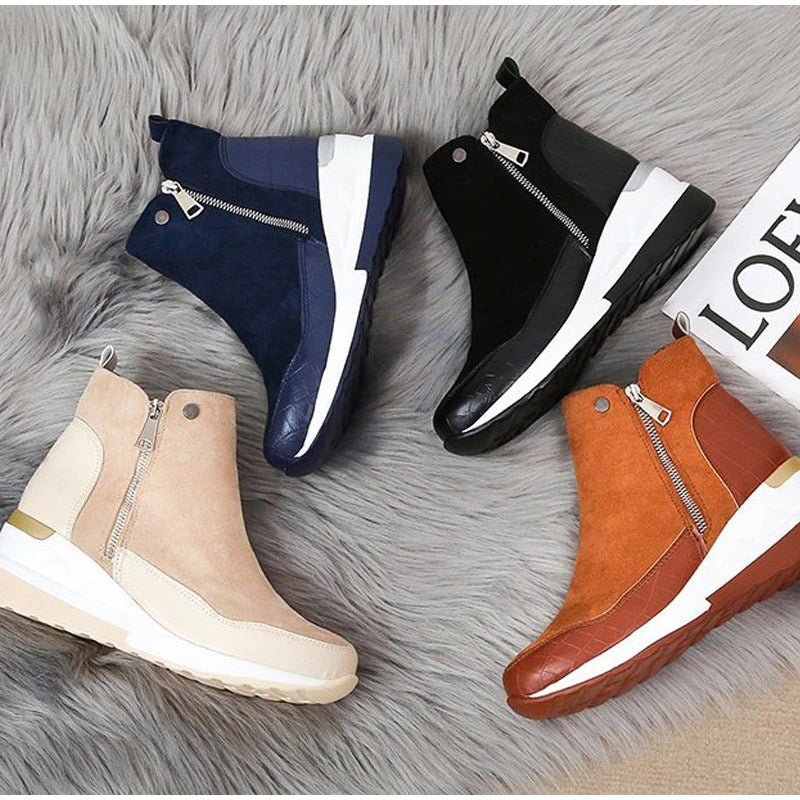 Virginia | Women's Fleece-Lined Zip Ankle Boots
