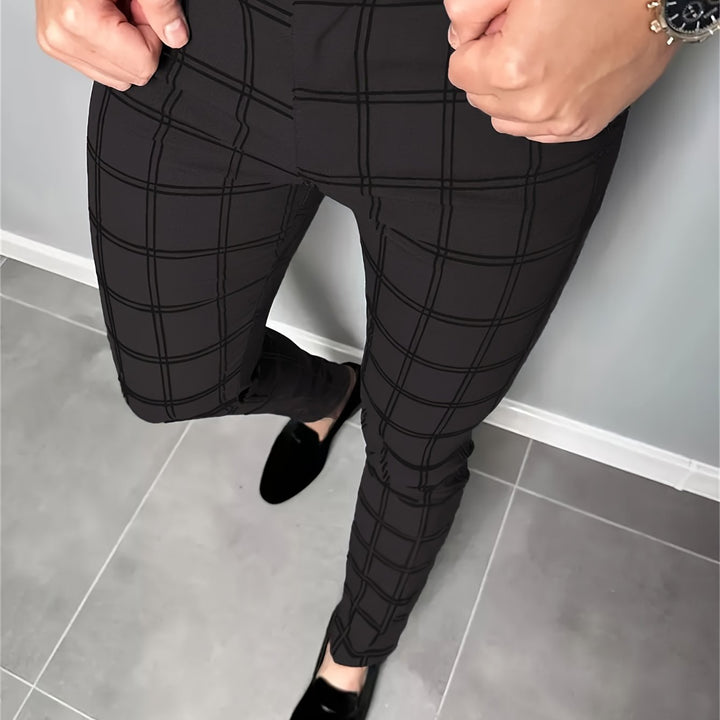 Cormac | Men's Slim Fit Checked Trousers