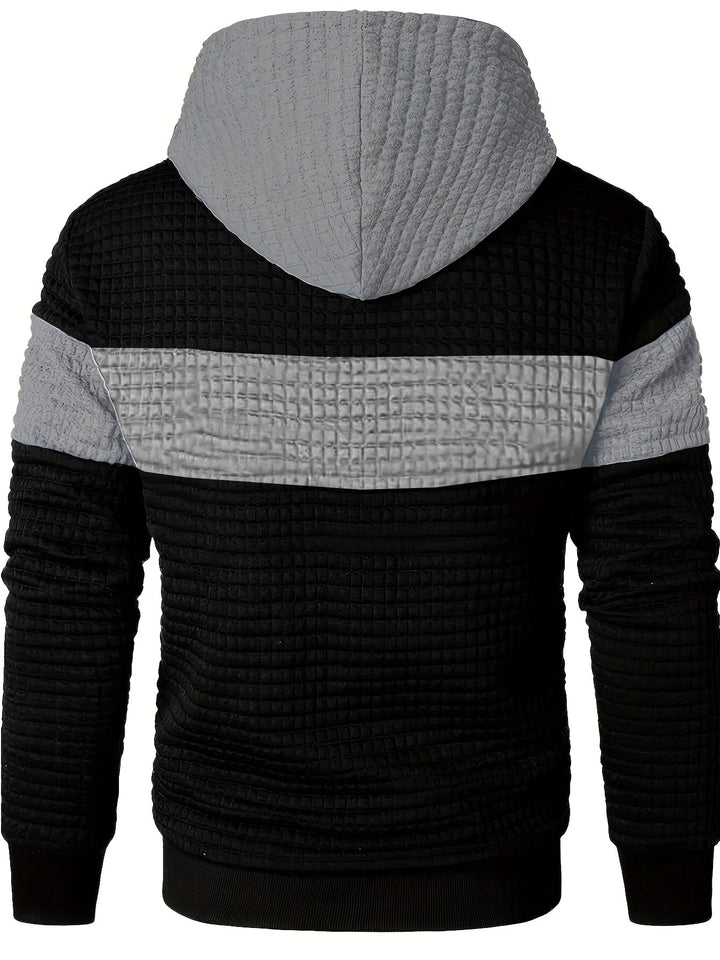 Orson | Men's Textured Colour Block Hoodie