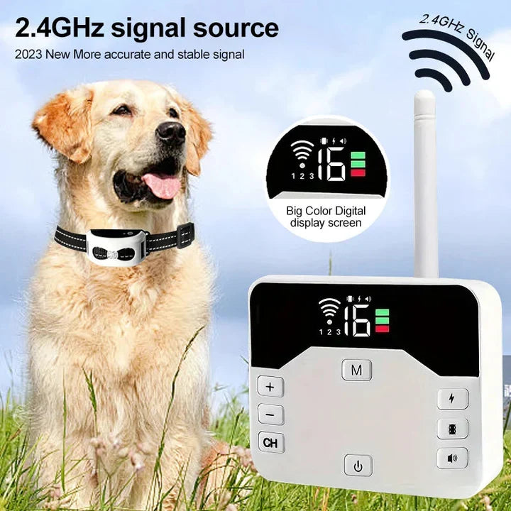 Wireless Dog Fence and Training Collar – 2-in-1 Invisible Boundary System with Adjustable Range up to 300m