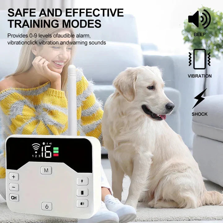 Wireless Dog Fence and Training Collar – 2-in-1 Invisible Boundary System with Adjustable Range up to 300m