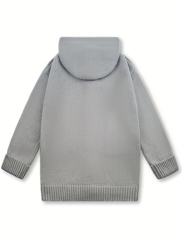 Sorrel | Women's Chunky Knit Hooded Cardigan with Sheep Appliqué