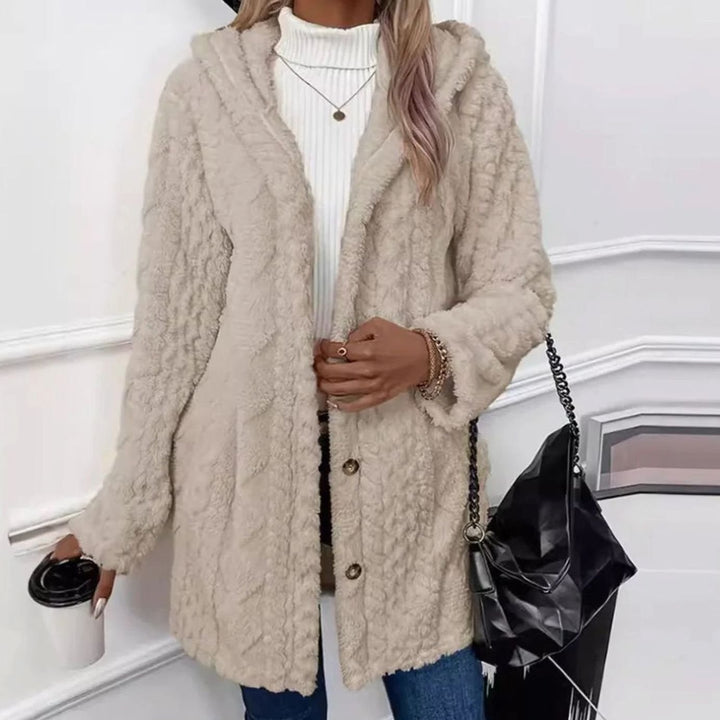 Perdita | Women's Textured Hooded Button-Up Jacket