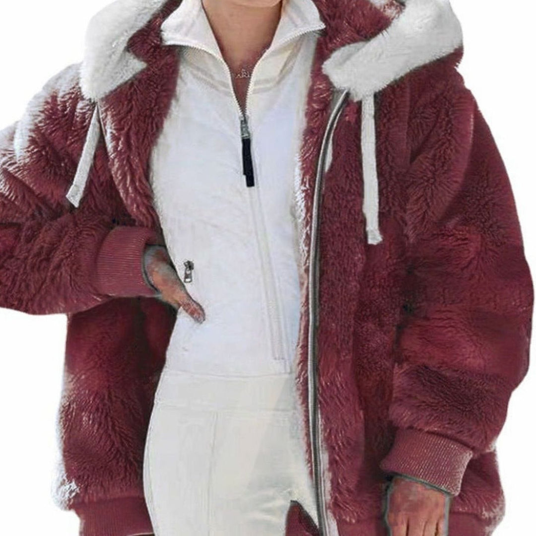 Lorna | Women's Colour Block Teddy Fleece Jacket