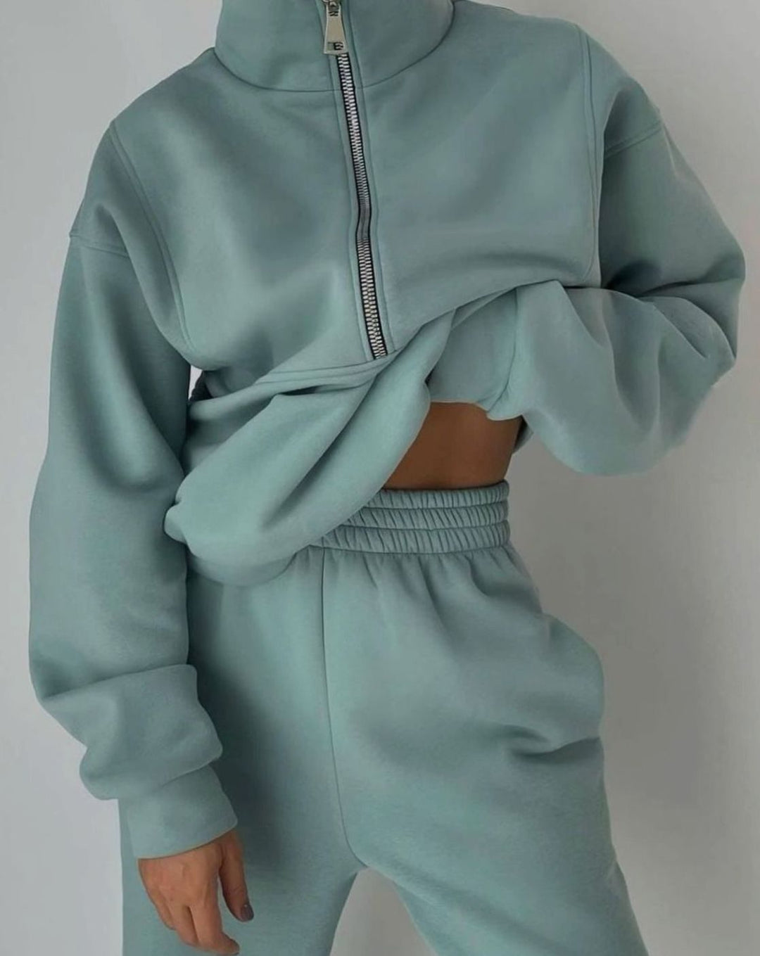 Lena | Women's Cropped Half-Zip Tracksuit