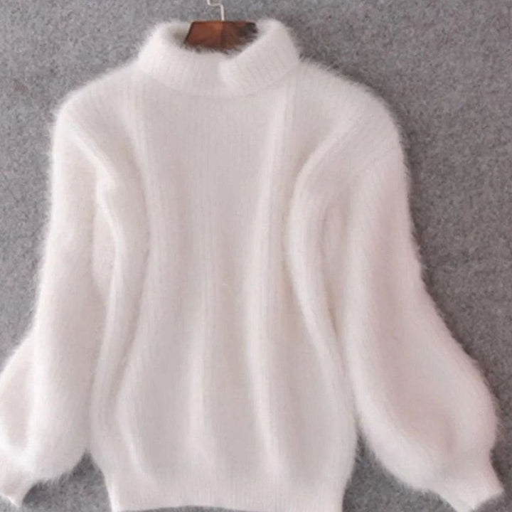 Myra | Women's Oversized Fluffy Roll Neck Jumper