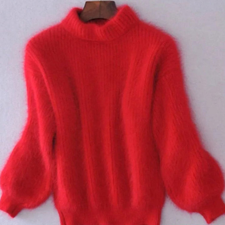 Myra | Women's Oversized Fluffy Roll Neck Jumper