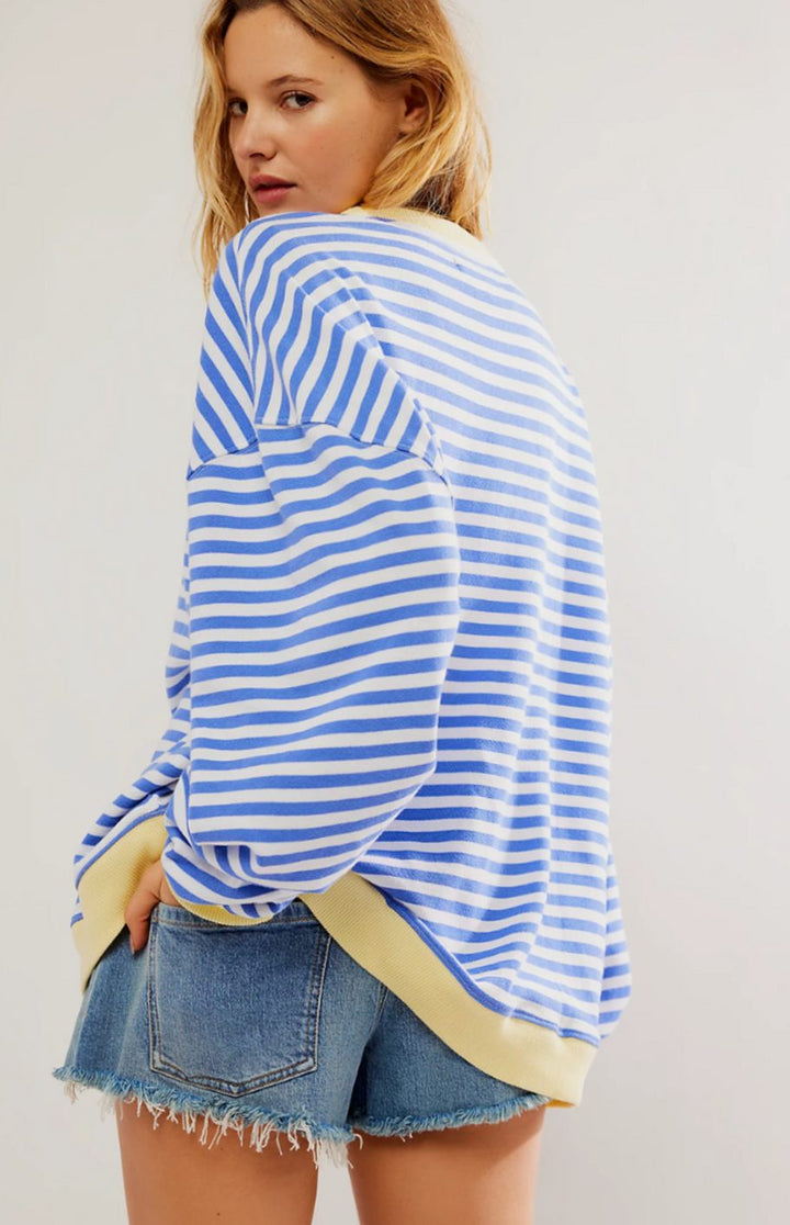 Eulalia | Women's Oversized Striped Crew Neck Spring Jumper
