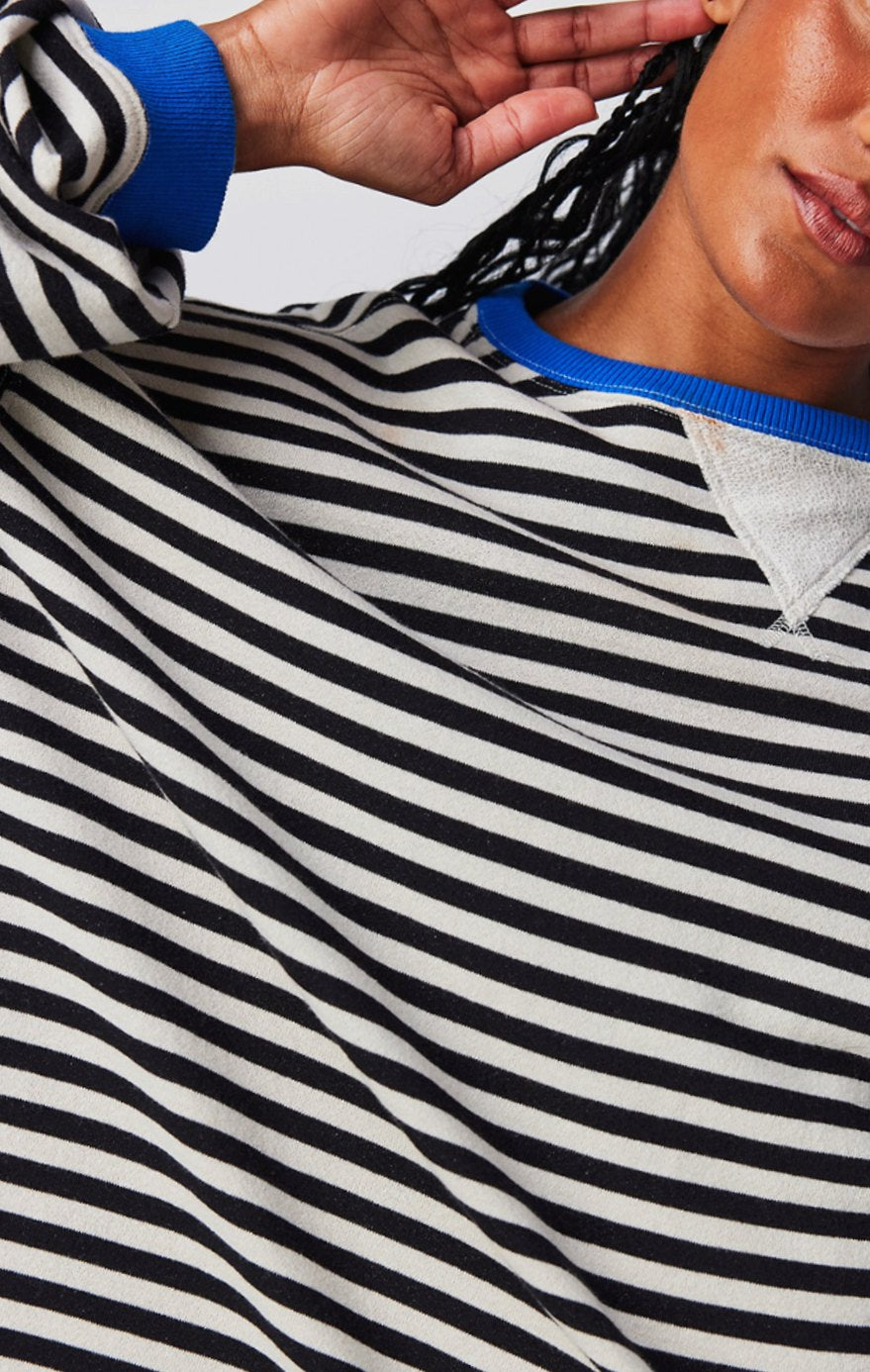 Eulalia | Women's Oversized Striped Crew Neck Spring Jumper