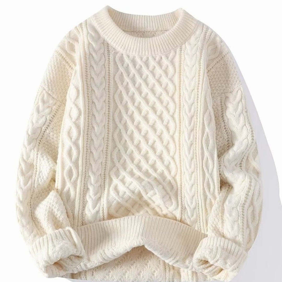 Alistair | Men's Chunky Cable Knit Crew Neck Jumper