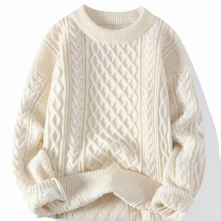 Alistair | Men's Chunky Cable Knit Crew Neck Jumper
