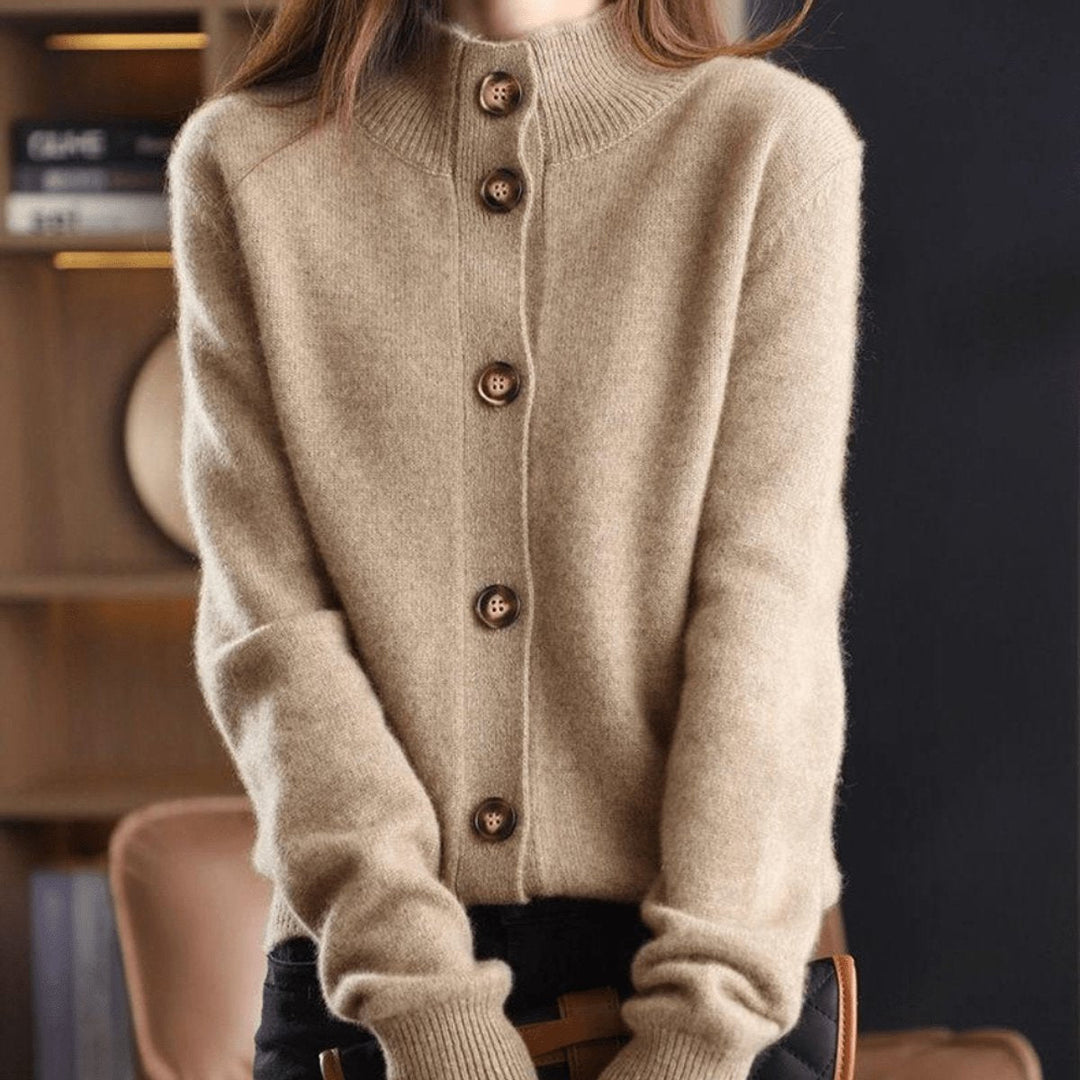Cari | Women's Cashmere-Blend Button-Up Cardigan