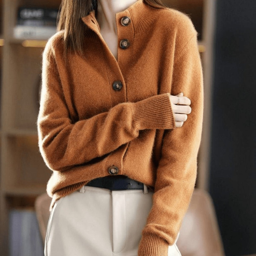 Cari | Women's Cashmere-Blend Button-Up Cardigan