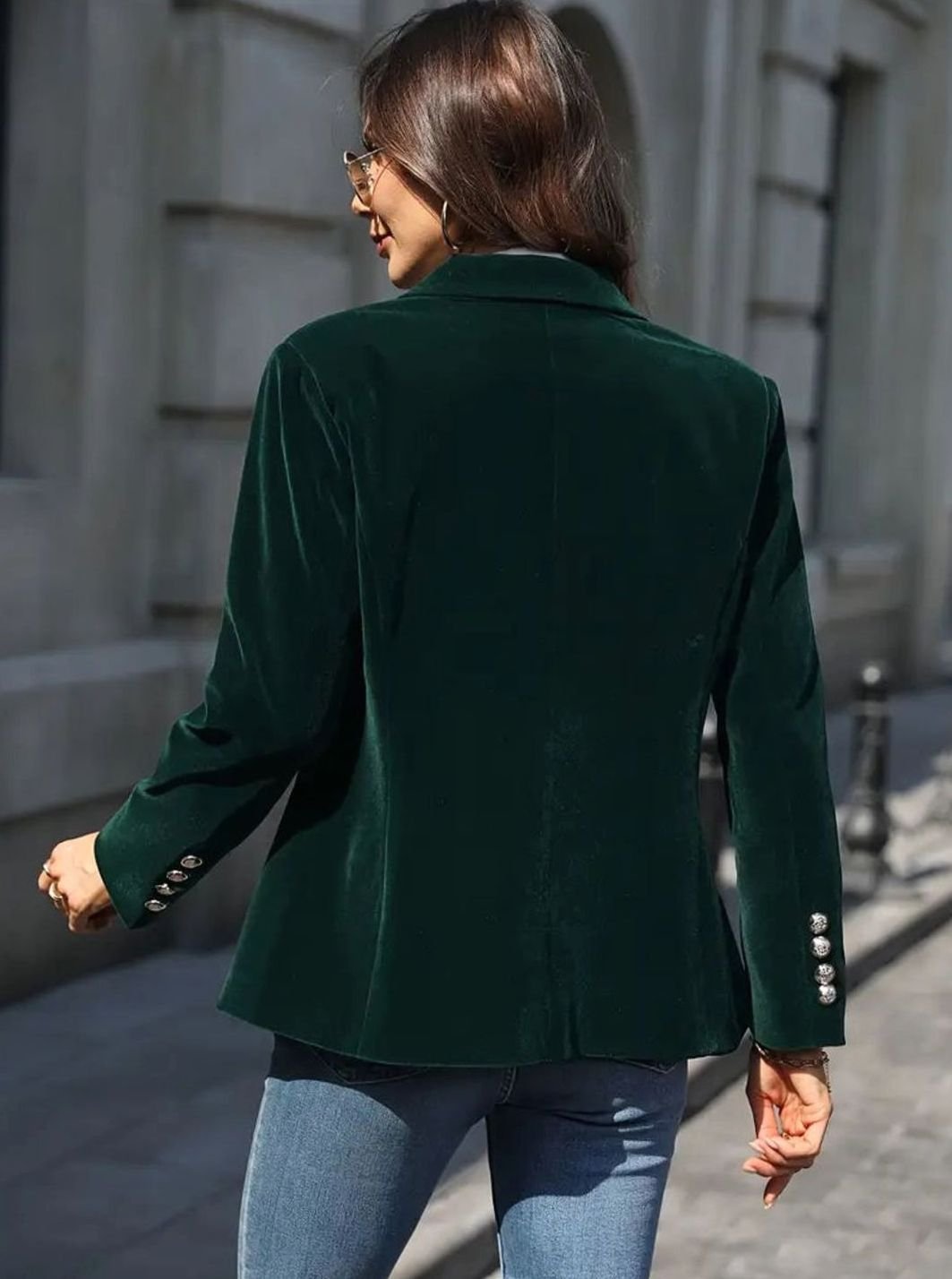 Cosima | Women's Tailored Single-Button Blazer with Gold Detail