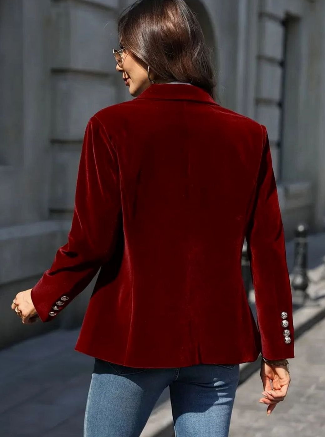 Cosima | Women's Tailored Single-Button Blazer with Gold Detail
