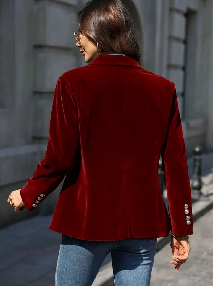 Cosima | Women's Tailored Single-Button Blazer with Gold Detail