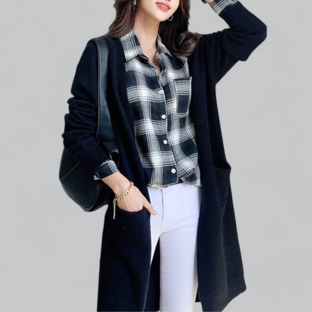 Romy | Women's Oversized Cashmere-Blend Longline Cardigan