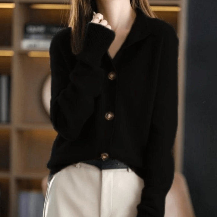 Elsie | Women's Lightweight Collared Knit Cardigan