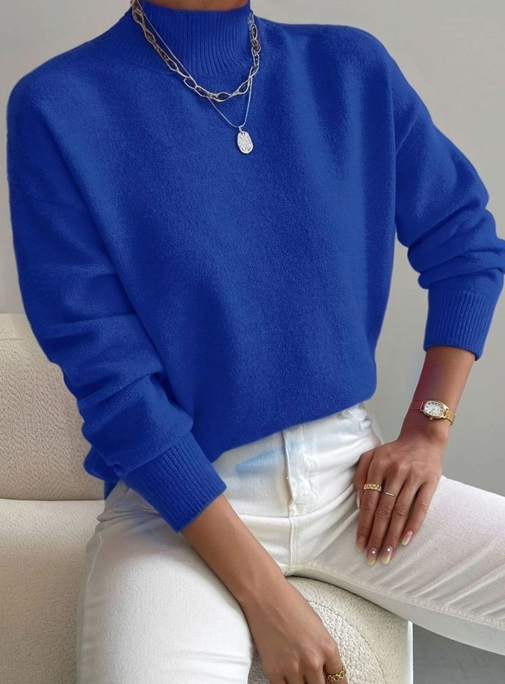 Evania | Women's Relaxed Fit Mock Neck Spring Jumper